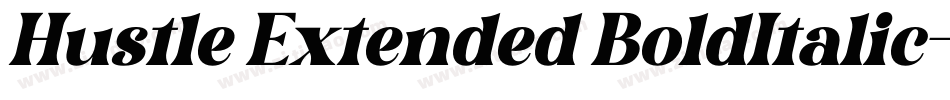 Hustle Extended BoldItalic字体转换